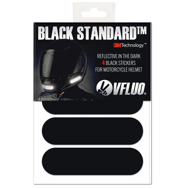 Helm-Reflektoren VFLUO Reflektorstreifen Schwarz Standard
