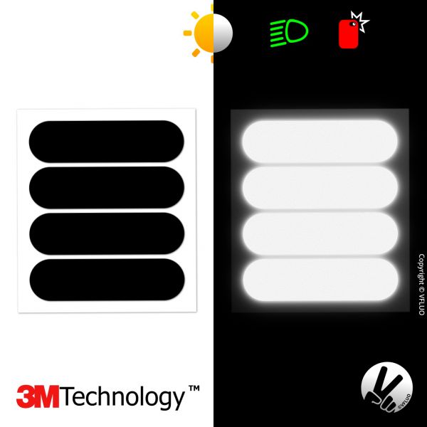 VFLUO Reflektorstreifen Schwarz Standard