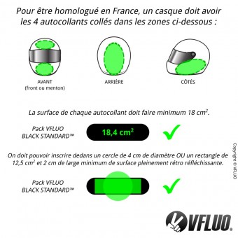 VFLUO Reflektorstreifen Schwarz Standard