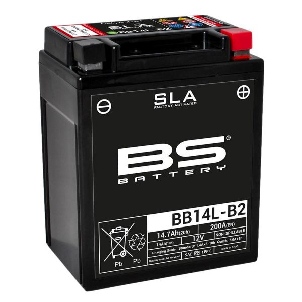 Motorrad Batterie BS Battery BS Battery BB14L-B2 SLA