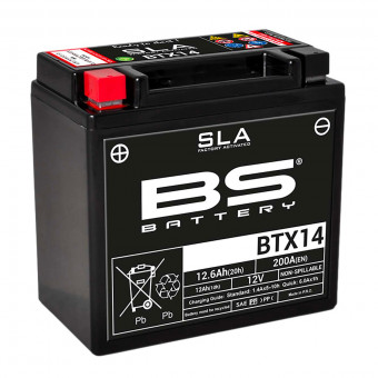 Motorrad Batterie BS Battery BS Battery BTX14AH SLA