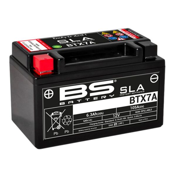 Motorrad Batterie BS Battery BS Battery BTX7A SLA