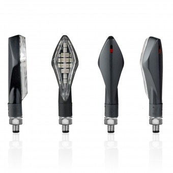 Motorrad & Roller Blinker Chaft Hunter Matt Black Motorrad & Roller Blinker Chaft Hunter Matt Black