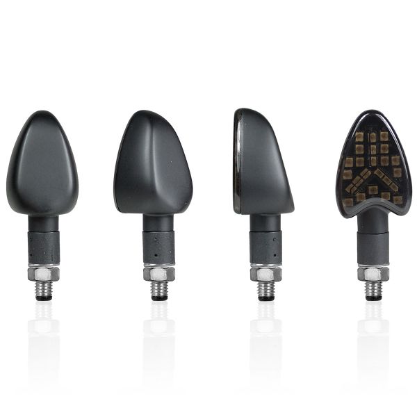 Motorrad & Roller Blinker Chaft Linger Black Fume