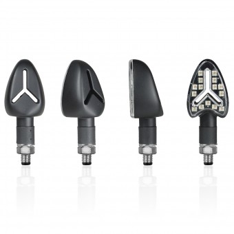 Motorrad & Roller Blinker Chaft Sniper Black