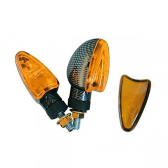 Motorrad & Roller Blinker Chaft Blaster Set Carbon