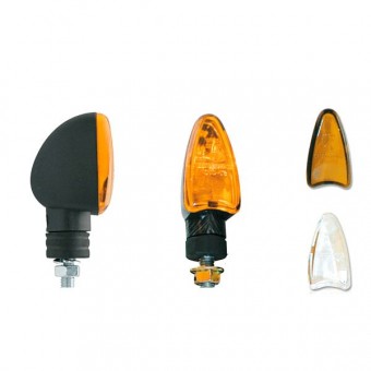Motorrad & Roller Blinker Chaft Blaster Set Schwarz