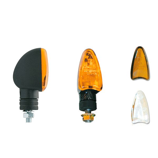 Motorrad & Roller Blinker Chaft Blaster Set Schwarz