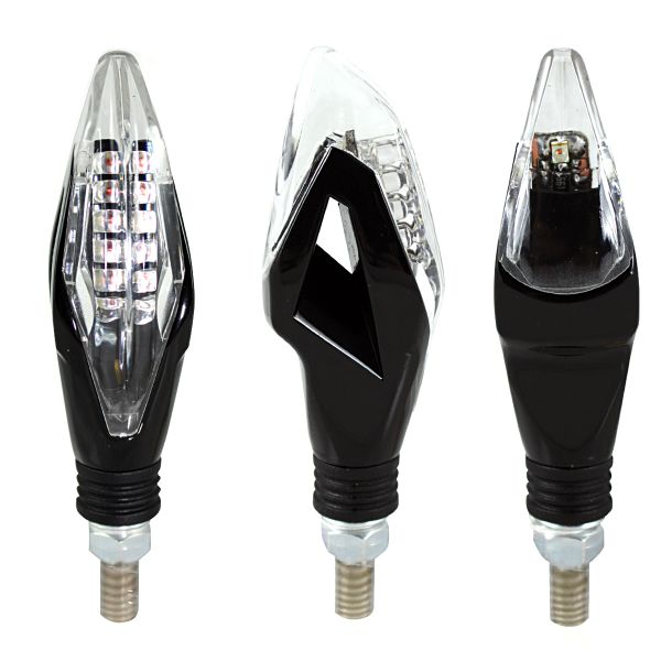 Motorrad & Roller Blinker Chaft Dragon Schwarz