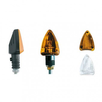 Motorrad & Roller Blinker Chaft Gunner Set Schwarz