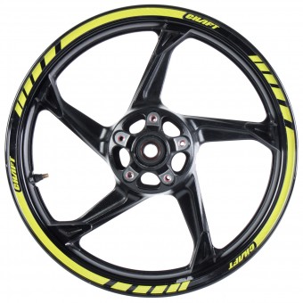 Motorrad Aufkleber Kit Chaft Felgenband Deluxe Gelb