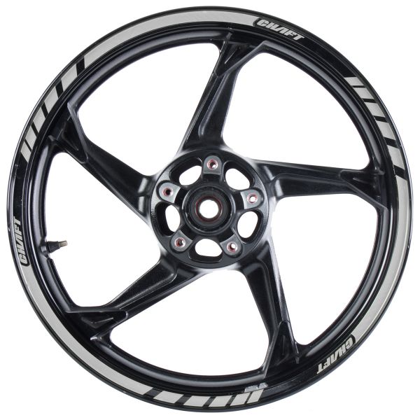 Motorrad Aufkleber Kit Chaft Felgenband Deluxe Silber Motorrad Aufkleber Kit Chaft Felgenband Deluxe Silber