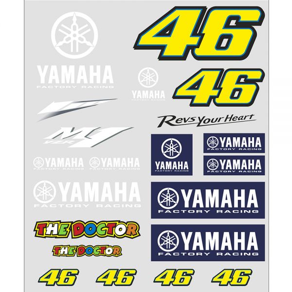 Motorrad Zubeh�r VR 46 Sticker Set Big Yamaha V46