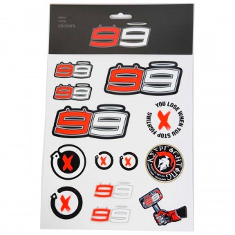 Motorrad Zubehr Jorge Lorenzo Stickers Big Lorenzo Multicolor