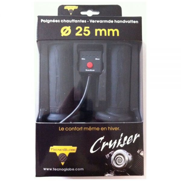 Motorrad & Roller Griffe Tecnoglobe TG Heizgriffe Cruiser Universelles 120mm - 25mm