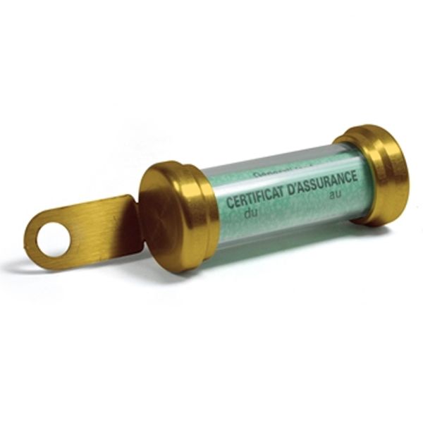 Versicherungsplakettenhalter Chaft Vignettenhalterung Rohr Gold