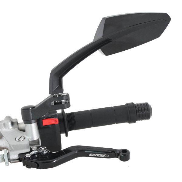 Motorrad & Roller Rckspiegel Chaft Twin Schwarz Matt (Das Paar)