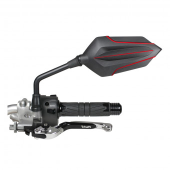 Motorrad & Roller Rückspiegel Chaft Chucky Black Red CE Motorrad & Roller Rückspiegel Chaft Chucky Black Red CE