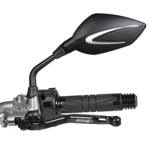 Motorrad & Roller Rückspiegel Chaft Extra Black White Motorrad & Roller Rückspiegel Chaft Extra Black White