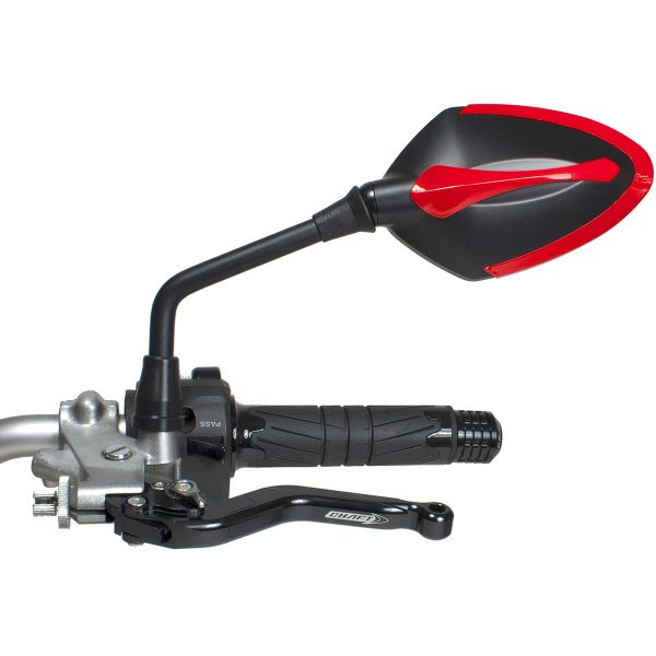 Motorrad & Roller R�ckspiegel Chaft Story Matt Black Red