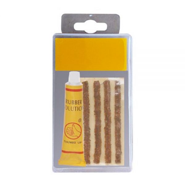 Reifenwechsel & -reparatur Tecnoglobe Reifenreparaturset 5 Dochte und Vulkanisierlsung TG Tubeless