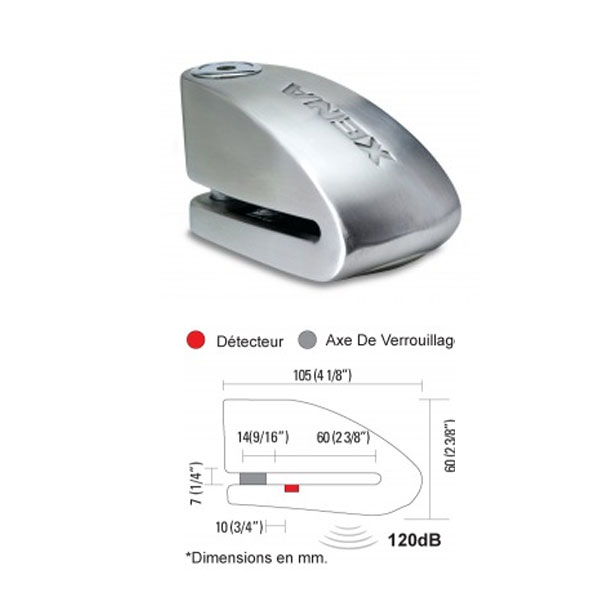 Xena XX15 Bremsscheibenschloss aus Stahl