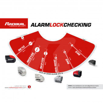 Radikal Bremsscheibenschloss Alarm SRA Inox Durchmesser 14