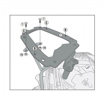 Topcase Befestigungskit Givi Träger Monolock - Monokey SR2138 Yamaha X-MAX 400 (18-20) Topcase Befestigungskit Givi Träger Monolock - Monokey SR2138 Yamaha X-MAX 400 (18-20)