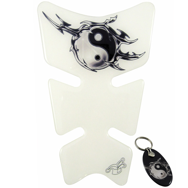 Motorrad Zubeh�r MAD Ying-Yang Transparent Schwarz