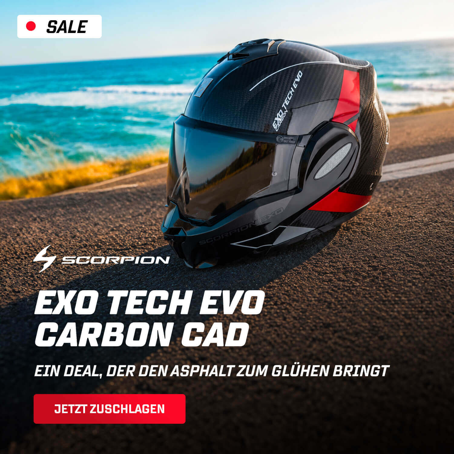 Scorpion Exo Tech Evo Carbon CAD Black Red