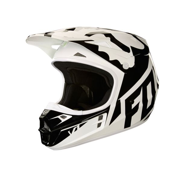 FOX V1 Race Black White Green