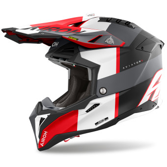 Cross Airoh Aviator 3 Monarch Grey Red Matt