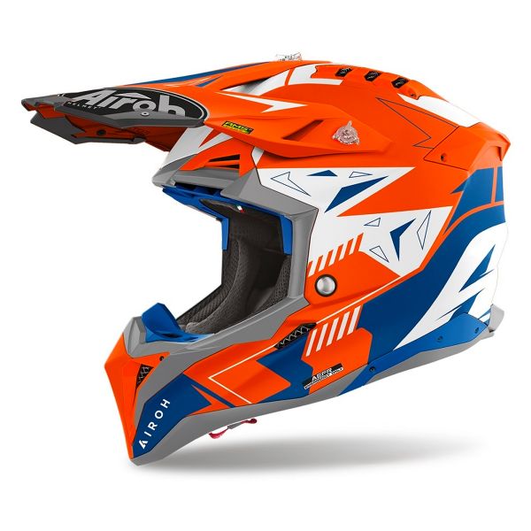 Cross Airoh Aviator 3 Spin Orange Fluo Matt Cross Airoh Aviator 3 Spin Orange Fluo Matt