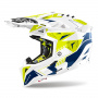 Casque Cross Airoh Aviator 3 Spin Yellow Blue
