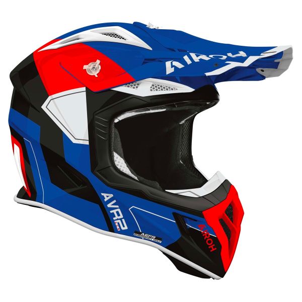 Airoh Aviator Ace 2 Shield Blue Red Gloss