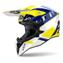 Casque Cross Airoh Wraaap Feel Yellow Blue