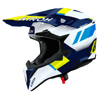 Cross Airoh Wraaap Vision Yellow Blue Gloss
