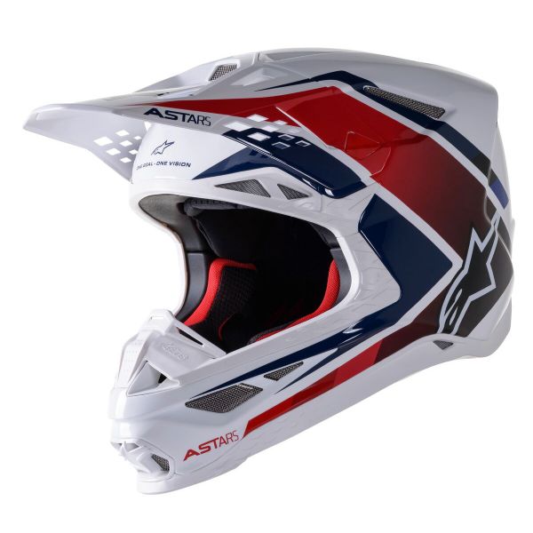 Cross Alpinestars S-M10 Carbon Meta 2 White Red Blue