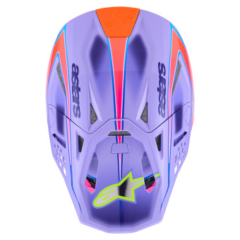 Alpinestars S-M10 Jett Lawrence R01 Purple Pink FL Yellow Fluo Glossy