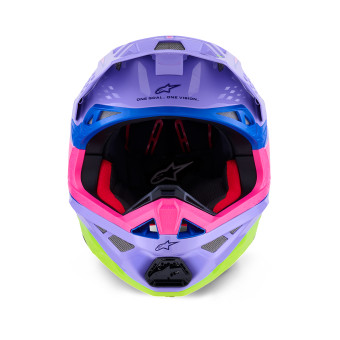 Alpinestars S-M10 Jett Lawrence R01 Purple Pink FL Yellow Fluo Glossy