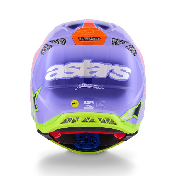 Alpinestars S-M10 Jett Lawrence R01 Purple Pink FL Yellow Fluo Glossy