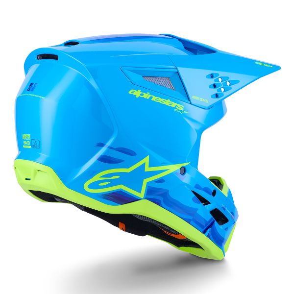 Alpinestars S-M3 Force Cyan Glossy