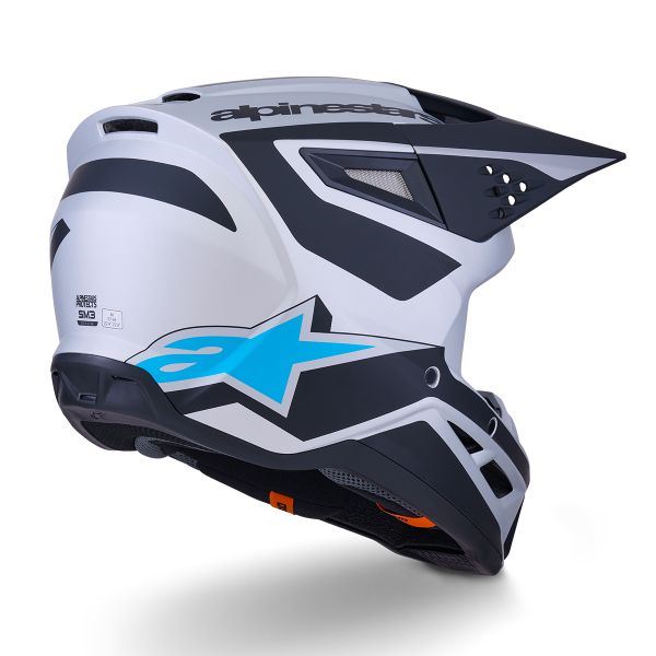 Alpinestars S-M3 Heat Silver Blue Black Matt
