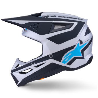 Alpinestars S-M3 Heat Silver Blue Black Matt