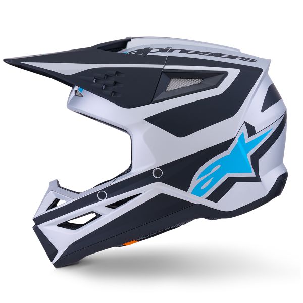 Alpinestars S-M3 Heat Silver Blue Black Matt