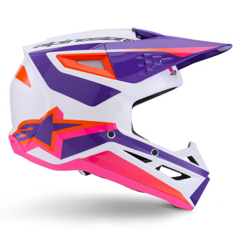 Alpinestars S-M3 Heat White Purple Pink Glossy