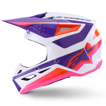 Alpinestars S-M3 Heat White Purple Pink Glossy