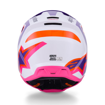 Alpinestars S-M3 Heat White Purple Pink Glossy