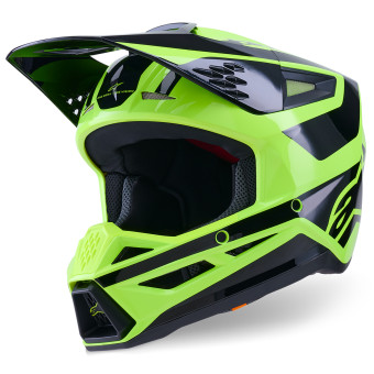 Casque Cross Alpinestars S-M3 Heat Yellow Fluo Black Glossy Casque Cross Alpinestars S-M3 Heat Yellow Fluo Black Glossy