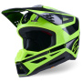 Casque Cross Alpinestars S-M3 Heat Yellow Fluo Black Glossy